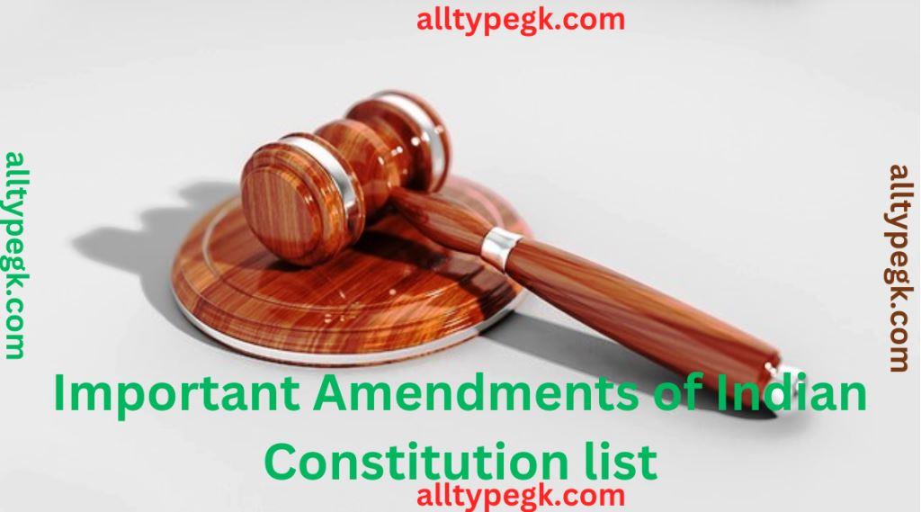 Amendments Of Indian Constitution